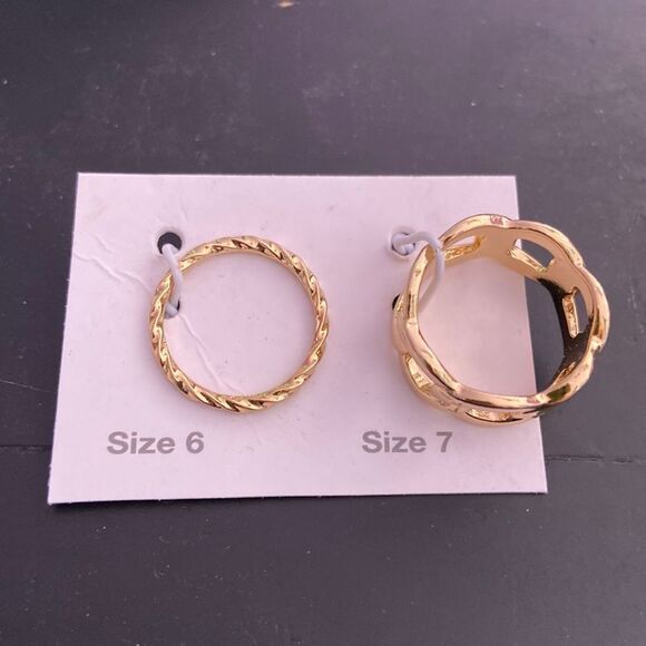 Time and Tru Jewelry - Time and Tru Goldtone Fashion Rings (Bands Size 6 & 7)